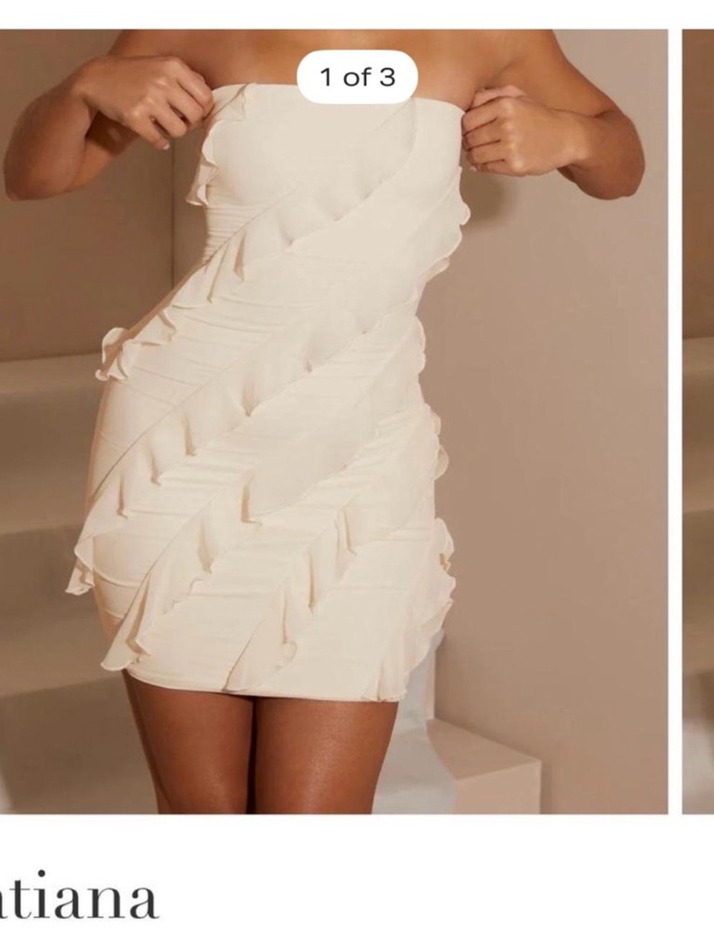 Oh Polly Tatianna White Mini Ruffle Dress 6